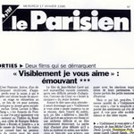 Le Parisien : « Visiblement je vous aime » : émouvant