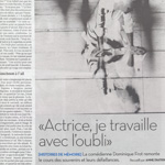 Libération : Actrice, je travaille avec l'oubli dominique frot - Libération - Actrice, je travaille avec l'oubli