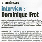 Dominique Frot - du hérisson - interview