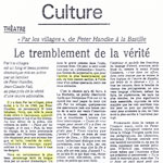 Le Monde : Le tremblement de la vérité dominique frot - le monde - le tremblement de la-vérité