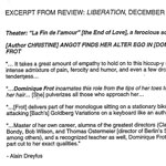 La Fin de l'amour : excerpt : Angot finds her alter ego excerpt : Angot finds her alter ego