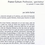 France Culture : Profession, spectateur dominique frot - france culture - la fin de l'amour